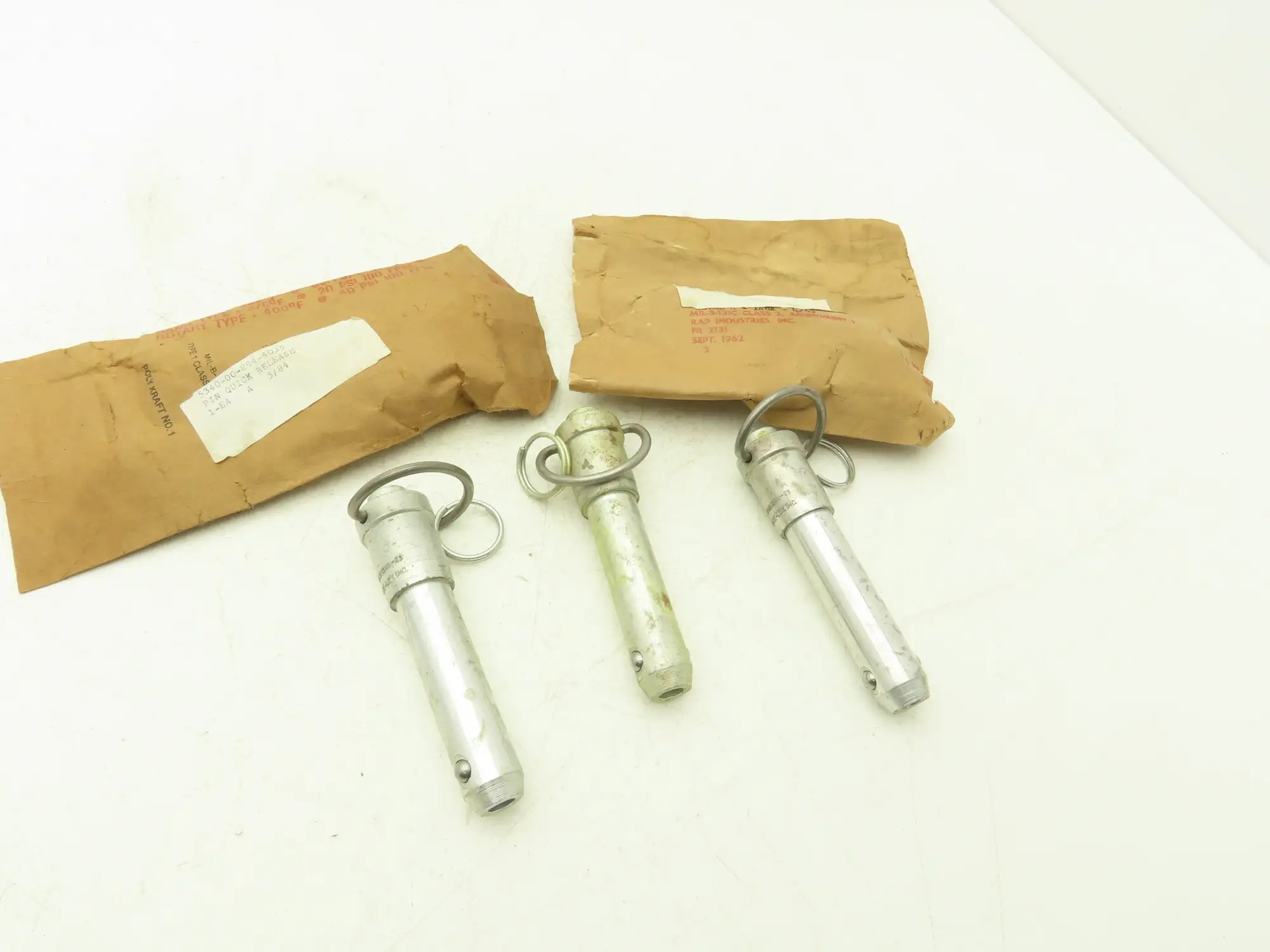Space-Lok NAS1341-23 Locking Pin Push Button Release 3/4" Stainless Lot of 5