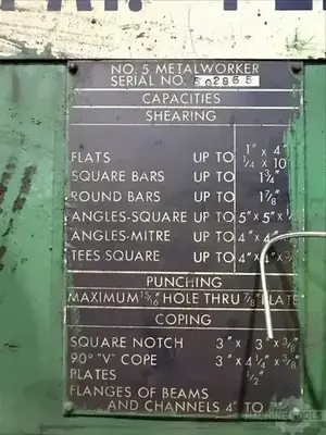 Used HILL 5 Ironworkers Illinois US | Perfection Global, LLC. #1486984