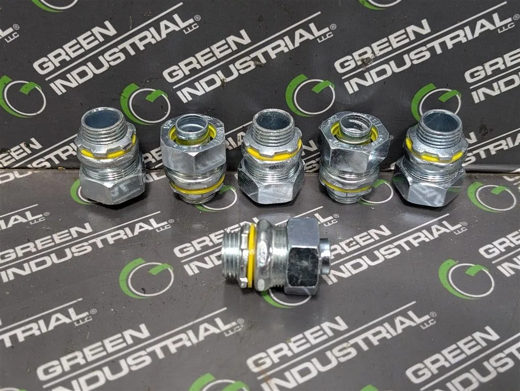 Lot of 6 Hubbell 1/2" Liquid Tight Conduit Connectors New