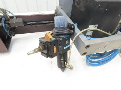 Sato M-8485S Label Mill Barcode Printer Labeler Pneumatic Blower Applicator