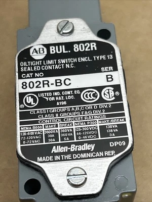 NEW Allen-Bradley 802R-BC