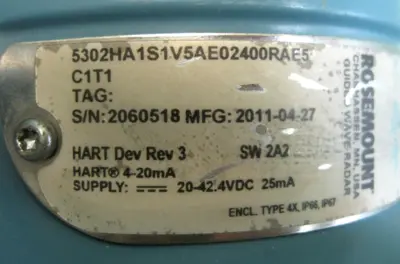 USED Rosemount 5302 HA1S1V5AE02400RAE5