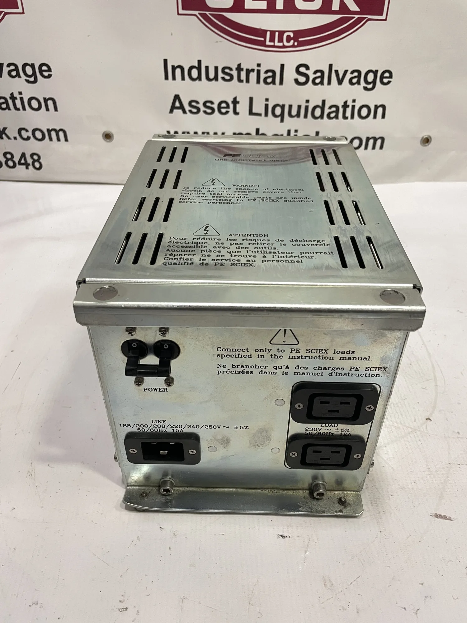 PE Sciex 014179 AMEND C Line Adjustment Option Power Supply 230V Load