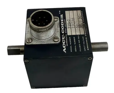 USED ACCU-CODER 716-0 INCREMENTAL SHAFT ENCODER 12 V DC 7160