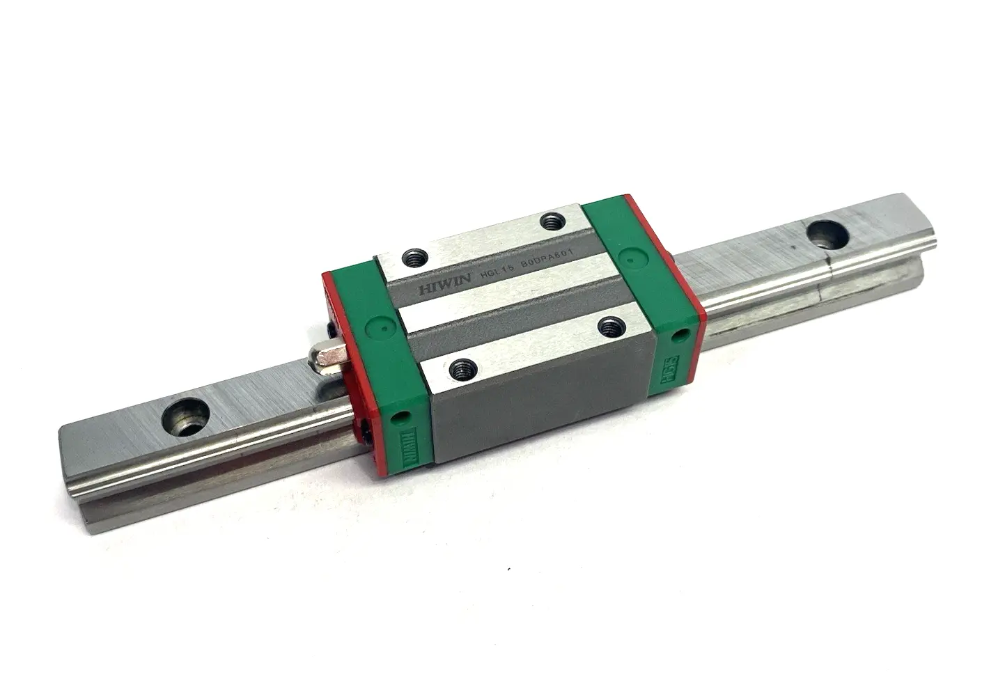USED HIWIN LINEAR GUIDEWAY BLOCK AND RAIL, 1-BLOCK, 160MM RAIL