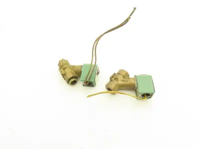 Asco AD12-25 Brass Solenoid Angle Valve 2-Way 1/2"NPT 120V  Lot of 2