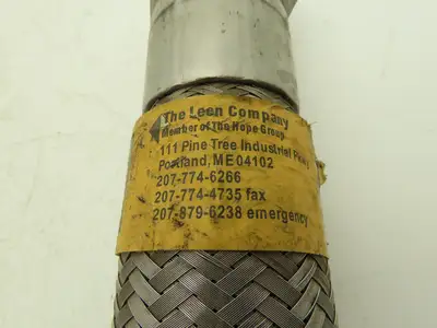 Parker 18" Braided Stainless Steel Flex Hose 2" NPT to 2" Female 37 Degree