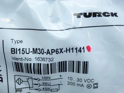 New | in-Stock TURCK BI15UM30AP6XH1141 Proximity Sensors Ohio US | HGR 24 #756421