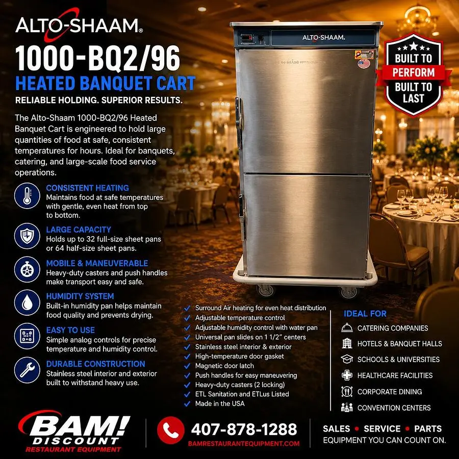 Used ALTO SHAAM 1000-BQ2/96 Countertop Display Warmers Florida US | BAM Discount Restaurant Equipment #1281420