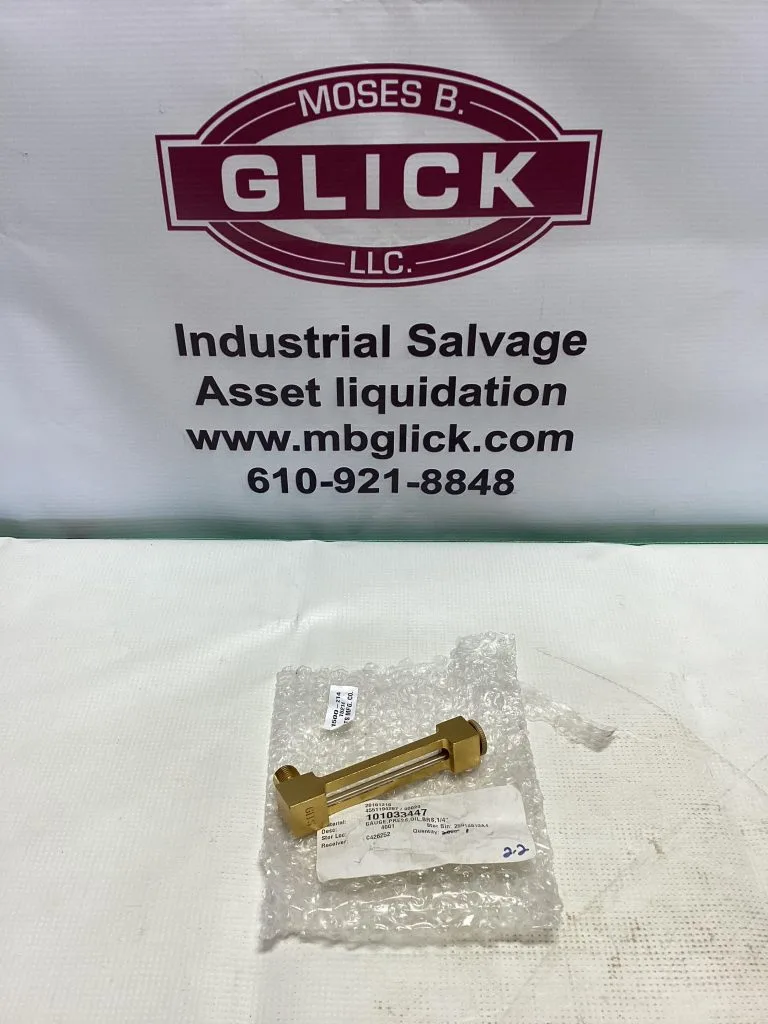 Gits 1/4″ Oil Pressure Sight Brass Gauge; 1500-214 -NOS