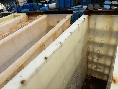 Miller Plastic 3100 Gallon Plating Dip Tank Polypropylene Chemical Tank