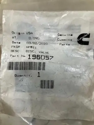 Cummins Valve Disc PN 196057