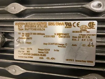 New | in-Stock SEW-EURODRIVE FAF77DRE100LC4 Gearmotors | Surplus Asset Holdings #1227048