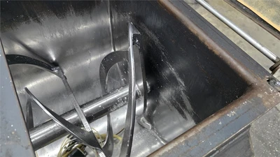 16 CU/FT Stainless Steel Lowe C-16 Platform Double Ribbon Blender, 7.5 HP