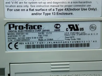 Used PROFACE AGP3560T1AF Interface Monitors | HGR 24 #752834