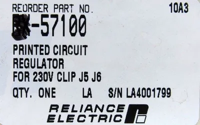 REFURBISHED RELIANCE ELECTRIC 57100 CIRCUIT BOARD 0-57100