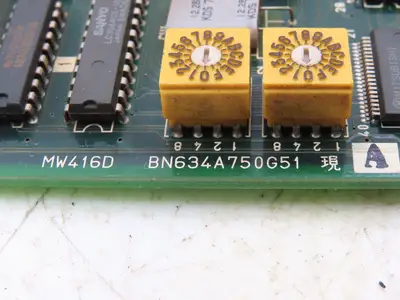 Mitsubishi BN634A750G51 CNC Printed Circuit Slot Rack Card PCB MW416D