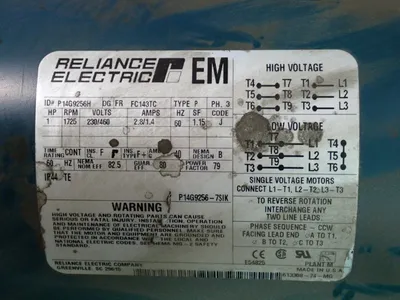 Used RELIANCE ELECTRIC P14G9256H Motors (misc) Ohio US | HGR 24 #1083848