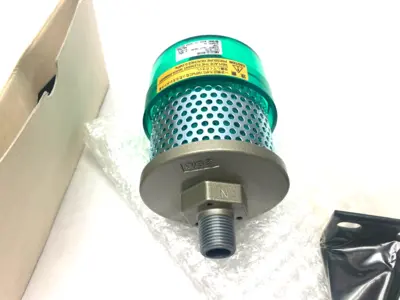 NEW SMC PNEUMATIC EXHAUST CLEANER 3/8" NPT W/ BRACKET