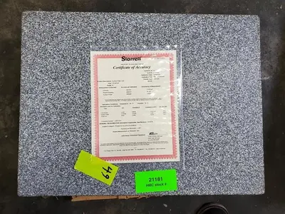 Used STARRETT _UNKNOWN_ Granite Surface Plates Pennsylvania US | Hildebrand Machinery Co. #1485916