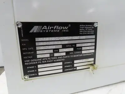 Airflow MPH8V2-PG6-DL Oil Mist Collector Filtration Unit 1hp 480V 3Ph 10" Inlet