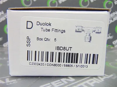 Box of 5 SSP Duolok IBD8UT Union Tee Tube Fittings 1/2"x1/2"x1/2" New NIB