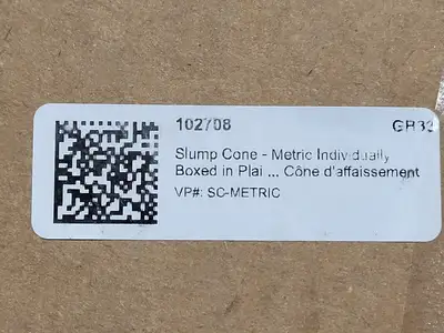 Slump Cone Metric 102708, 4" x 8"