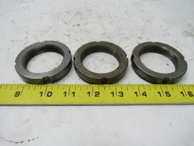 N-10 Locknuts 18 Threads per Inch 2.688" Outside Dia Lot of 3