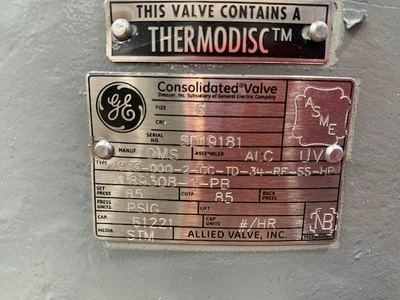6" Consolidated Safety Relief Valve, Unused