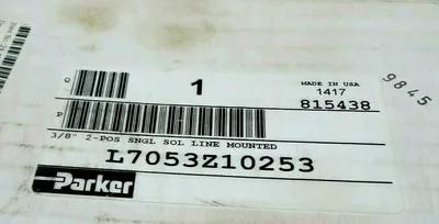 NEW PARKER L7053Z10253 SINGLE SOLENOID VALVE 1/2" 2-POS K065Z03553