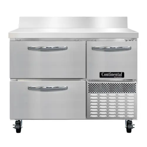 Continental RA43SNBS-D 43"W Worktop Refrigerator W/ (2) Sections, (1) Door, (2) Drawers, 115v