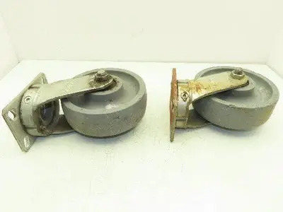Albion 330XP08428S Polyurethane Caster Wheel 8x2.5" Kingpinless Gray Lot of 2