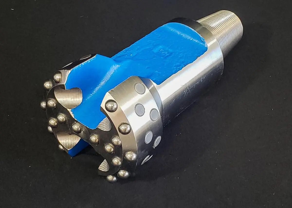 New | in-Stock TRIDENT SUPREME 9-7/8" FLAT FACE CARBIDE BUTTON CABLE TOOL DRILL BIT, 2" X 3" PIN CONNECTION Carbide Drills Pennsylvania US | East West Machinery & Drilling #1443377