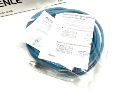 USED KEYENCE ETHERNET CONNECTION CABLE NFPA79 COMPATIBLE, 10 M
