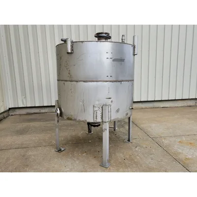 Used 600 Gallon Stainless Steel Industrial Tank with ladder
