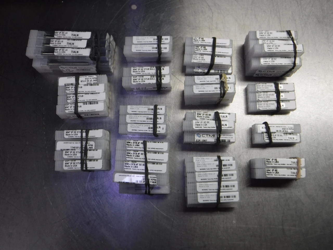 Lot Of 102 9/64" CTMI Carbide Endmills Various Sizes / Flutes (LOC1953C)