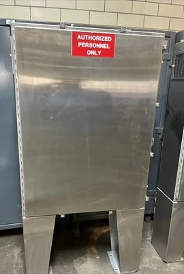 Hoffman Stainless Steel Electrical Enclosure a48h3610SSLP w/ Legs back panel