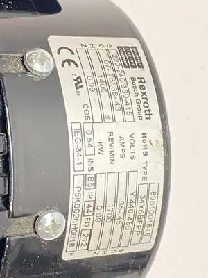USED BODINE ELECTRIC MOTOR 1700 RPM 440-480V 34Y6BFPP