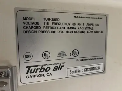 USED TURBO AIR TUR-28SD