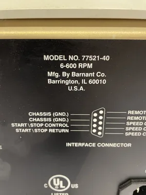 Masterflex 77521-40 Console Drive with 77200-62 Pump Head 6-600RPM