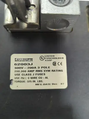 Used FERRAZ SHAWMUT ZP-PGA-32-201 Miscellaneous Equipment (Electrical & Power) | Surplus Asset Holdings #1197869