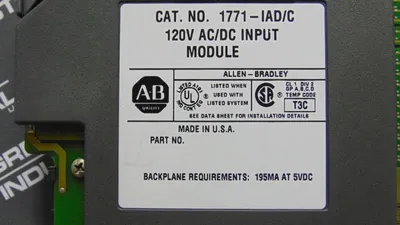 Allen Bradley 1771-IAD/C PLC-5 AC/DC Input Module No Terminal Block Used