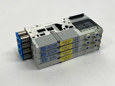 VMPA1-FB-AP-4-1 , VMPA1-FB-EMS-8, VMPA1-M1H-G-PI, VMPA1-RP | Festo VMPA1-FB-AP-4-1 Sub Base w/ VMPA1-M1H-G-PI Solenoid VMPA1-RP Cover - Used