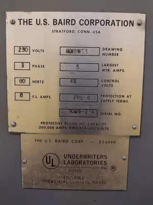 US BAIRD MODEL #1 WIRE FORMING FOURSLIDE MACHINE: YOBRO #24436