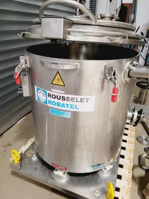 (2) Rousselet Robatel DRC 60 Vx AV 1S man vertical peeler centrifuges, 316L SS.