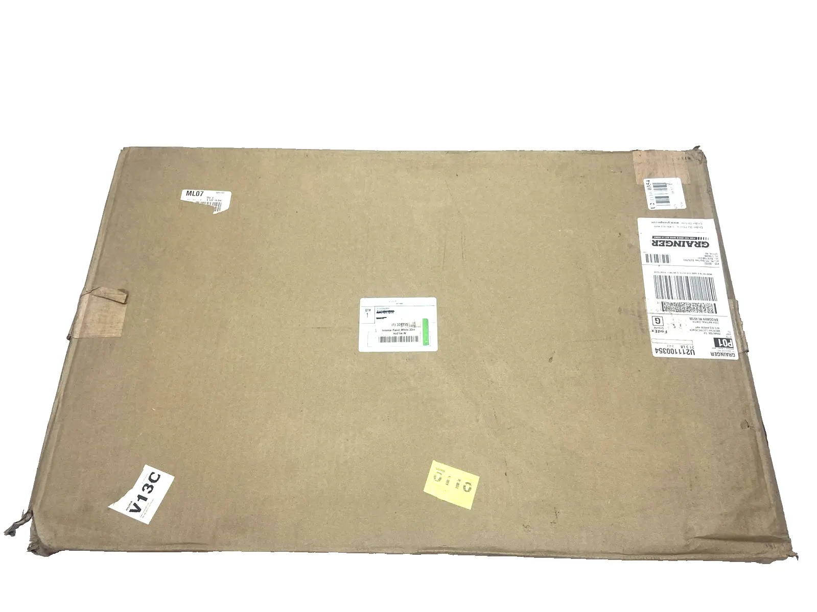 USED HOFFMAN STEEL BACK PANEL ENCLOSURE 33X21 WHITE