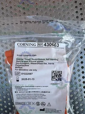 NEW CASE OF 400 - CORNING 430663 EXTERNAL THREADED POLYPROPYLENE CRYOGENIC VIAL 5 ML