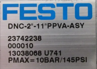 NEW FESTO DNC-2"-11"PPVA-ASY PNEUMATIC CYLINDER 23742238 DNC211PPVAASY