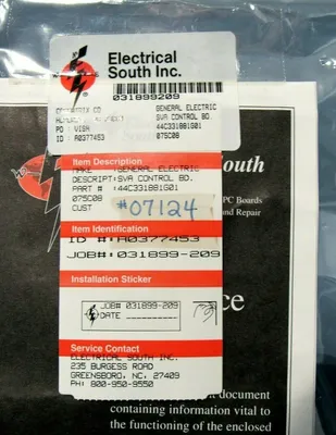 REPAIRED GENERAL ELECTRIC 44C331881-G01B1B CONTROL BOARD 44C331881G01B1B