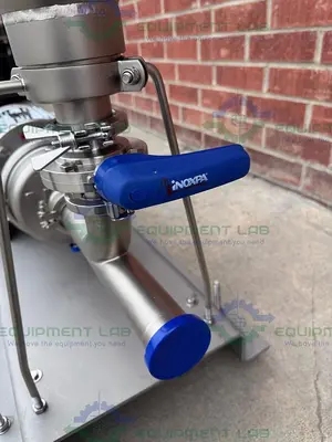 NEW INOXPA INOXPA PROLAC HCPN 40-150 HYGIENIC CENTRIFUGAL PUMP 5 HP MOTOR W/ POWDER HOPPER